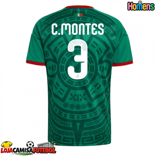 Camisa de Futebol México Cesar Montes #3 Equipamento Principal Mundo 2026 Manga Curta
